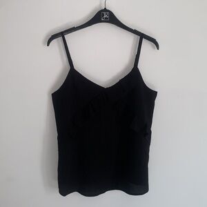 Only | Black Ruffled Tank Top